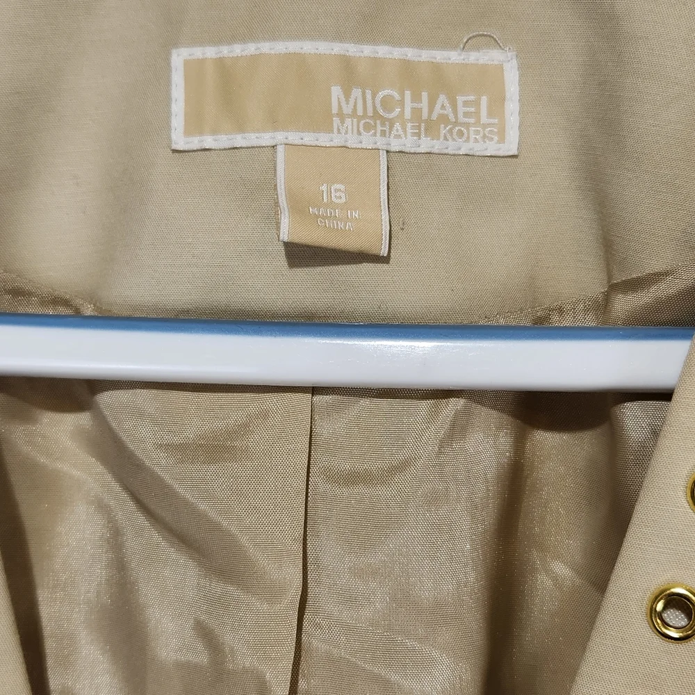 Michael Kors Women's Gold Grommet Cutaway Jacket Size 16 - Picture 3 of 10